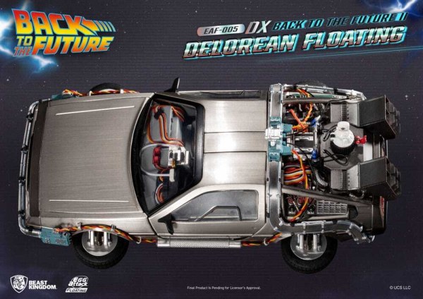Ritorno al futuro Statuetta Uovo Attacco Galleggiante Ritorno al futuro II DeLorean Versione Deluxe heo EU Esclusiva 20 cm