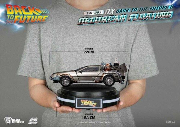 Ritorno al futuro Statuetta Uovo Attacco Galleggiante Ritorno al futuro II DeLorean Versione Deluxe heo EU Esclusiva 20 cm