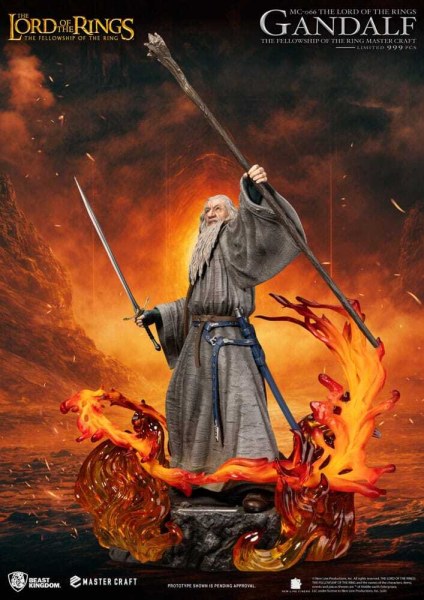Statua di Gandalf del Signore degli Anelli, 58 cm, realizzata da maestri artigiani.