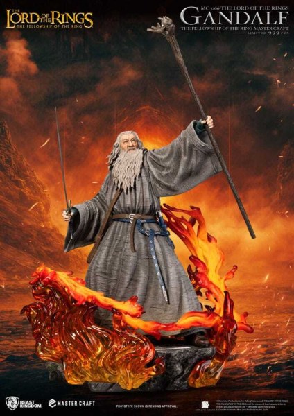 Statua di Gandalf del Signore degli Anelli, 58 cm, realizzata da maestri artigiani.