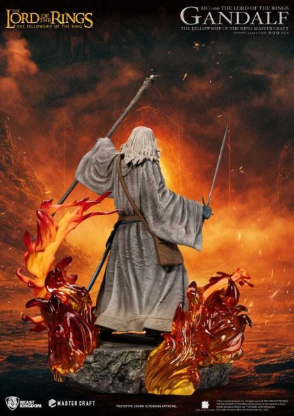 Statua di Gandalf del Signore degli Anelli, 58 cm, realizzata da maestri artigiani.