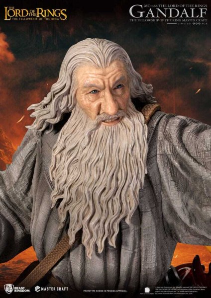 Statua di Gandalf del Signore degli Anelli, 58 cm, realizzata da maestri artigiani.