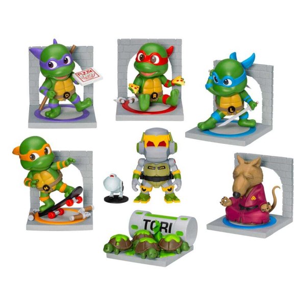 Assortimento di figurine delle Tartarughe Ninja Mini Egg Attack Blind Box Series 12 cm