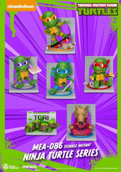 Assortimento di figurine delle Tartarughe Ninja Mini Egg Attack Blind Box Series 12 cm