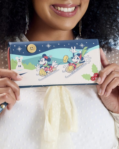 PORTAFOGLIO CON PATTA TOPOLINO E MINNIE HOLIDAY - DISNEY LOUNGEFLY