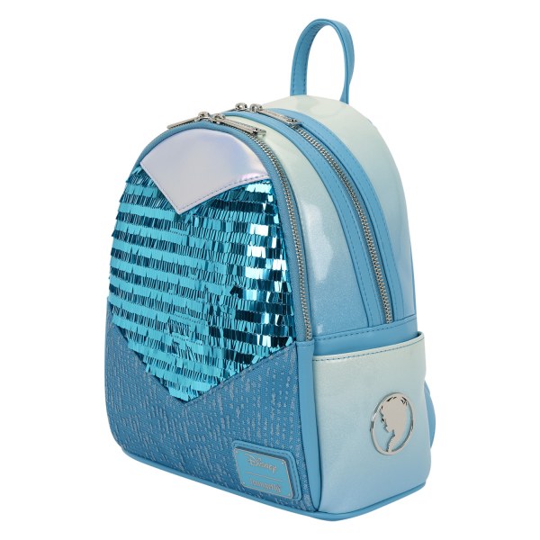 Mini zaino cosplay con paillettes glitterate della principessa Elsa - Disney Loungefly Frozen
