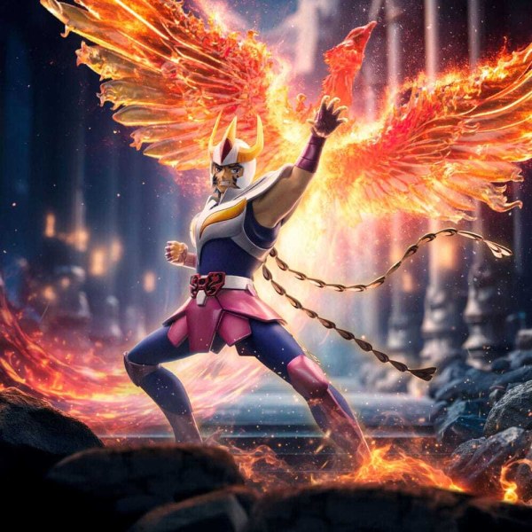 Statua dei Cavalieri dello Zodiaco 1/10 Deluxe Art Scale Phoenix Ikki 41 cm