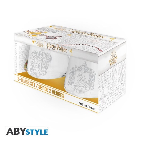 Set di 2 bicchieri Grifondor e Serpentard - Harry Potter