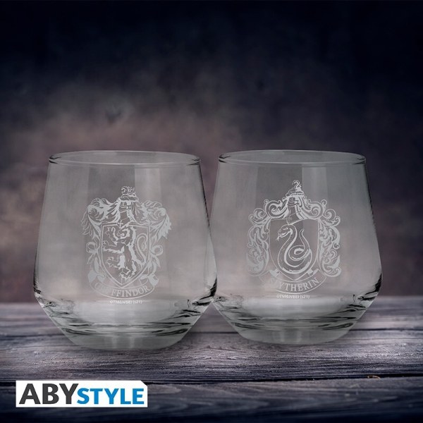 Set di 2 bicchieri Grifondor e Serpentard - Harry Potter
