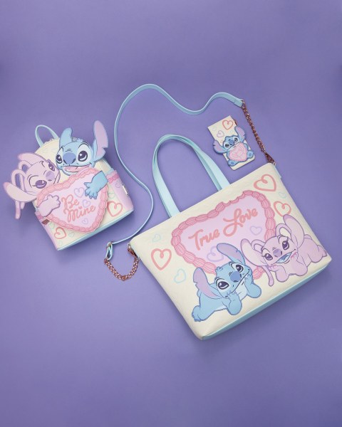 PORTA CARTE DI CREDITO GRANDE STITCH & ANGELO BE MINE - DISNEY LOUNGEFLY