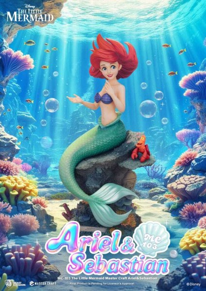 La Sirenetta Master Craft Ariel e Sebastian statuetta 42 cm - DISNEY MASTERCRAFT
