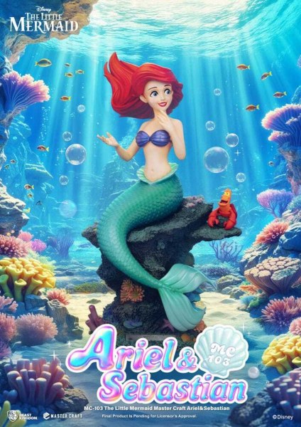 La Sirenetta Master Craft Ariel e Sebastian statuetta 42 cm - DISNEY MASTERCRAFT