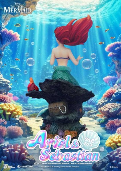 La Sirenetta Master Craft Ariel e Sebastian statuetta 42 cm - DISNEY MASTERCRAFT