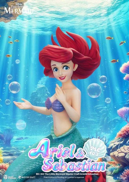 La Sirenetta Master Craft Ariel e Sebastian statuetta 42 cm - DISNEY MASTERCRAFT