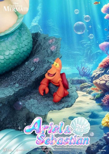 La Sirenetta Master Craft Ariel e Sebastian statuetta 42 cm - DISNEY MASTERCRAFT