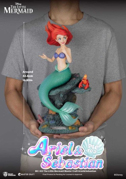 La Sirenetta Master Craft Ariel e Sebastian statuetta 42 cm - DISNEY MASTERCRAFT