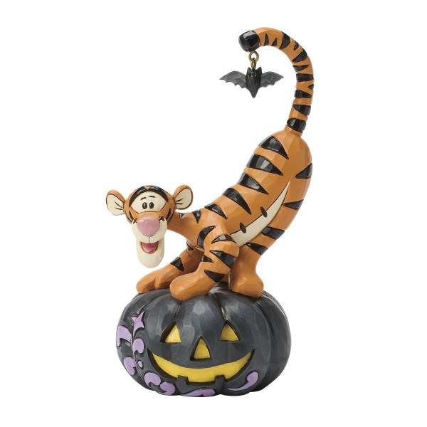 TIGGER SU JACK-O'-LANTERN CON PIPISTRELLO - DISNEY TRADITIONS