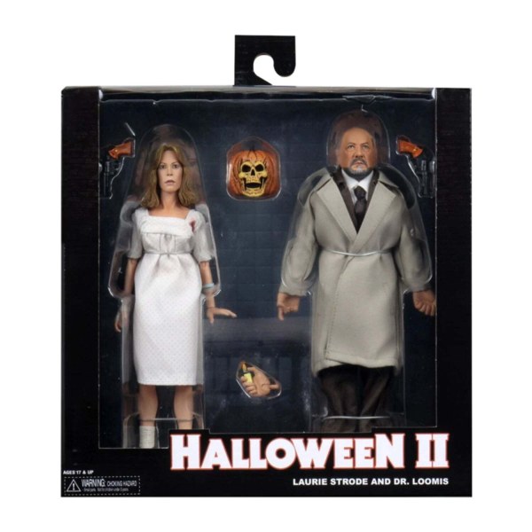 HALLOWEEN 2 (1981) 8" ACTION FIGURE VESTITA CONFEZIONE DA 2 - DR. LOOMIS E LAURIE STRODE