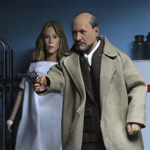 HALLOWEEN 2 (1981) 8" ACTION FIGURE VESTITA CONFEZIONE DA 2 - DR. LOOMIS E LAURIE STRODE