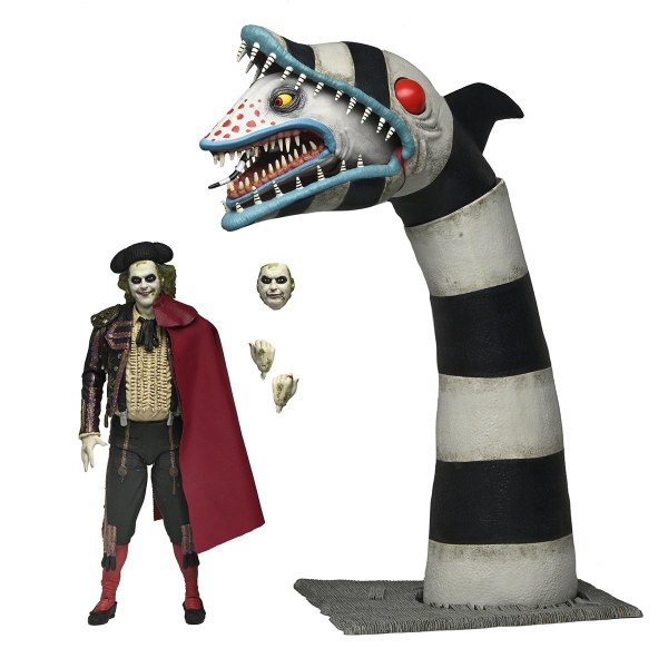 BEETLEJUICE BEETLEJUICE - ACTION FIGURE IN SCALA 7" - ULTIMATE "MATADOR" BEETLEJUICE E SANDWORM 2 PK