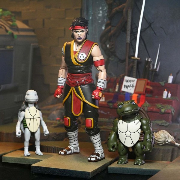 TARTARUGHE NINJA MUTANTI ADOLESCENTI (L'ULTIMO RONIN - GLI ANNI PERDUTI) - ACTION FIGURE DA 7" IN SCALA - CASEY MARIE CON BABY ODYN E UNO
