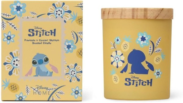 Candela in legno Stitch ananas e fiore di cocco - Disney Lilo & Stitch