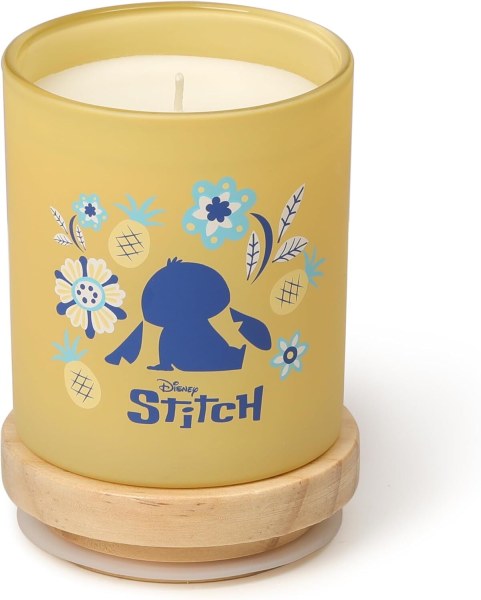 Candela in legno Stitch ananas e fiore di cocco - Disney Lilo & Stitch