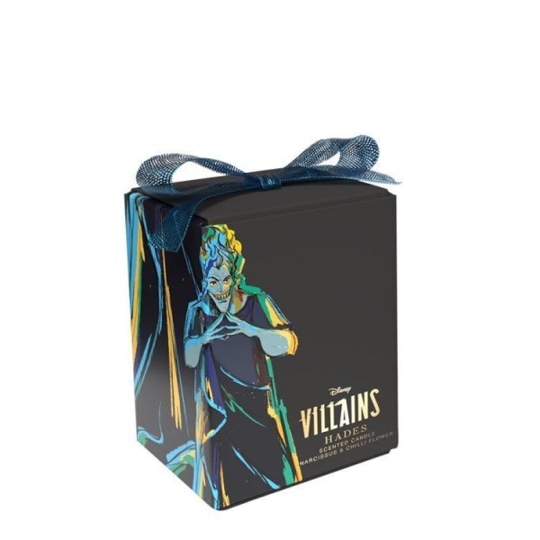 CANDELA IN VETRO DISNEY HADES CON FIORE DI NARCISO E PEPERONCINO