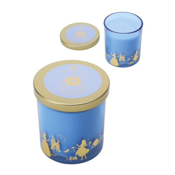 Candela in vetro Disney Cenerentola con coperchio, Gardenia e Zucca