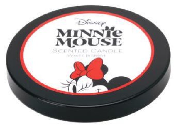Candela in vetro Disney con coperchio, Paperina, Gelsomino bianco