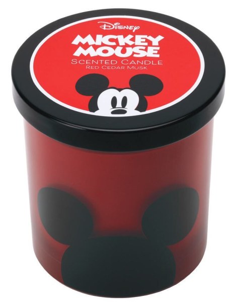Candela in vetro Disney con coperchio, Topolino, Muschio di cedro rosso