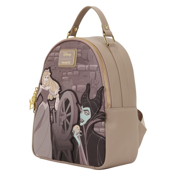 MINI ZAINO AURORA E MALEFICIENT SPINNING WHEEL - DISNEY LOUNGEFLY LA BELLA ADDORMENTATA