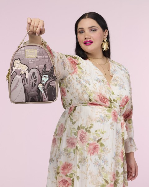 MINI ZAINO AURORA E MALEFICIENT SPINNING WHEEL - DISNEY LOUNGEFLY LA BELLA ADDORMENTATA