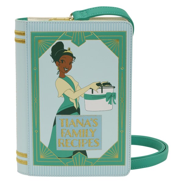 BORSA A TRACOLLA CON LIBRO DI RICETTE TIANA - DISNEY LOUNGEFLY LA PRINCIPESSA E IL RANOCCHIO
