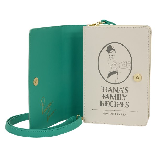 BORSA A TRACOLLA CON LIBRO DI RICETTE TIANA - DISNEY LOUNGEFLY LA PRINCIPESSA E IL RANOCCHIO