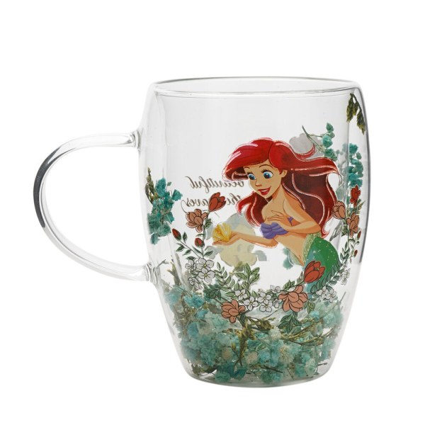 Tazza in vetro floreale Ariel - Disney Pastel Princess