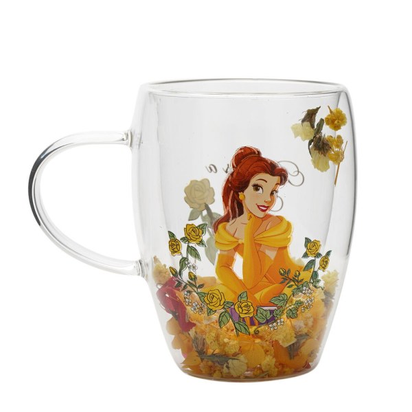 Tazza in vetro con motivo floreale Belle - Disney Pastel Princess