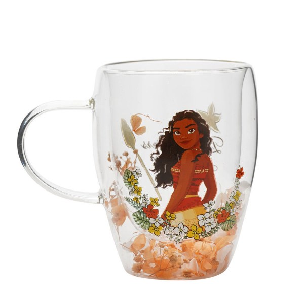 Tazza in vetro floreale Vaiana - Disney Pastel Princess
