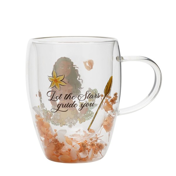 Tazza in vetro floreale Vaiana - Disney Pastel Princess