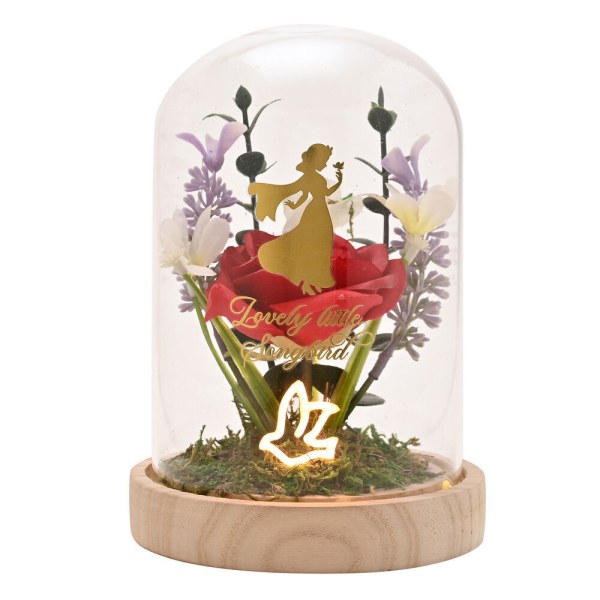 Campana di vetro decorativa e illuminata Biancaneve - Disney Pastel Princess
