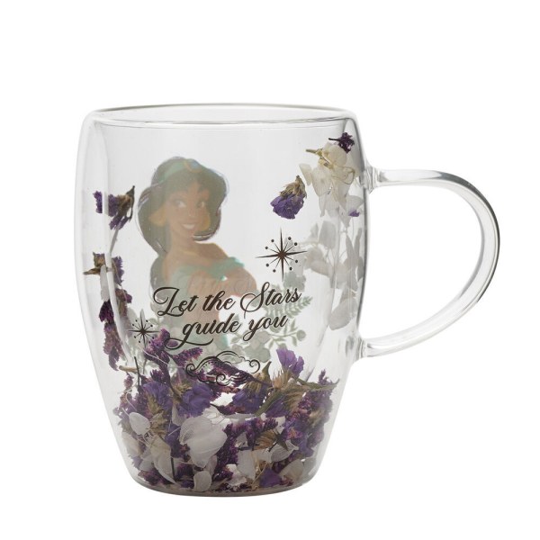 Tazza in vetro con motivo floreale Jasmine - Disney Pastel Princess