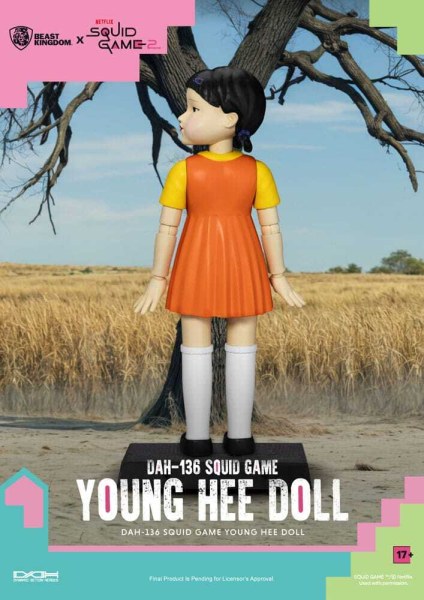 Figurina sonora del gioco del calamaro Young Hee Doll 30 cm