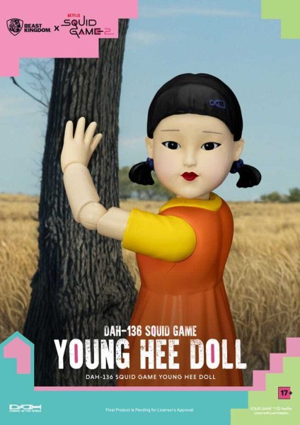 Figurina sonora del gioco del calamaro Young Hee Doll 30 cm