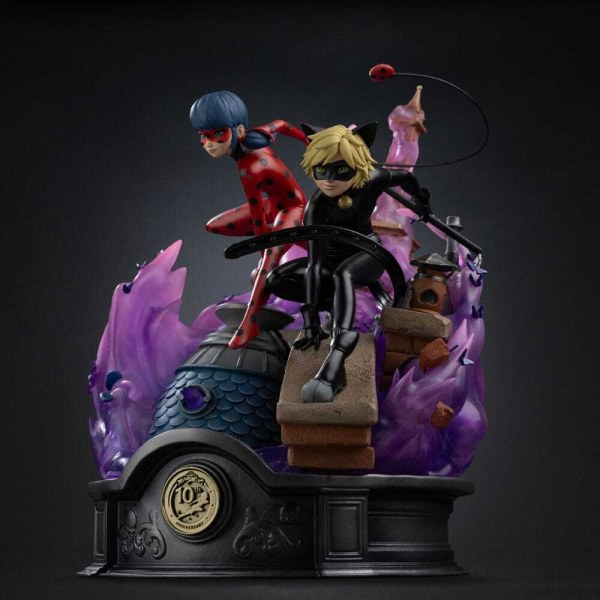 Deluxe Art Scale Lady Bug e Cat Noir 23 cm  firmata - Iron Studios Miraculous