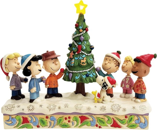 O Natale Tree: Statuina musicale Natale a LED Charlie Brown & Friends - Peanuts
