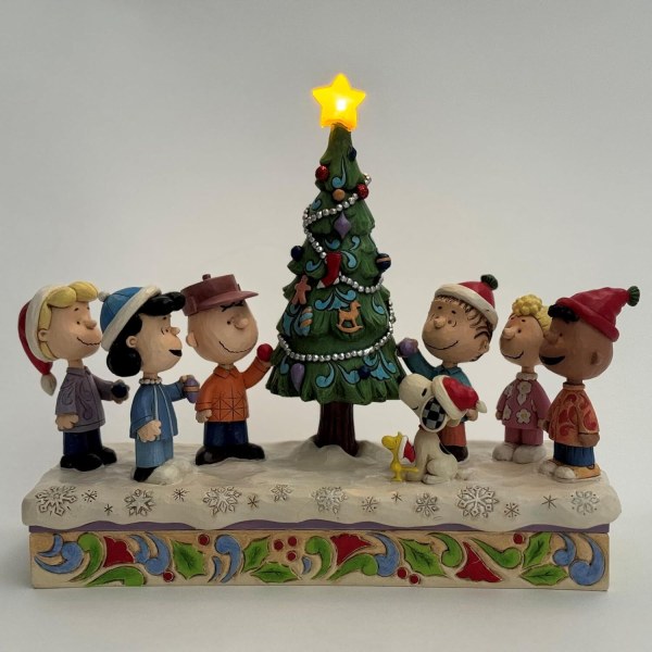 O Natale Tree: Statuina musicale Natale a LED Charlie Brown & Friends - Peanuts