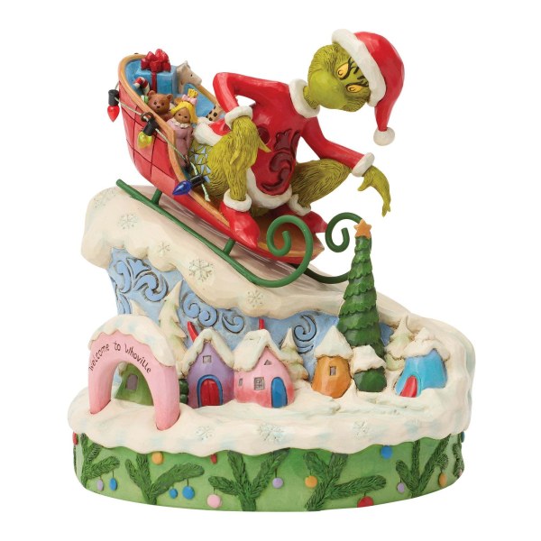 Grinch su una slitta - JIM SHORE GRINCH