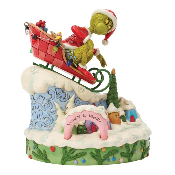 Grinch su una slitta - JIM SHORE GRINCH