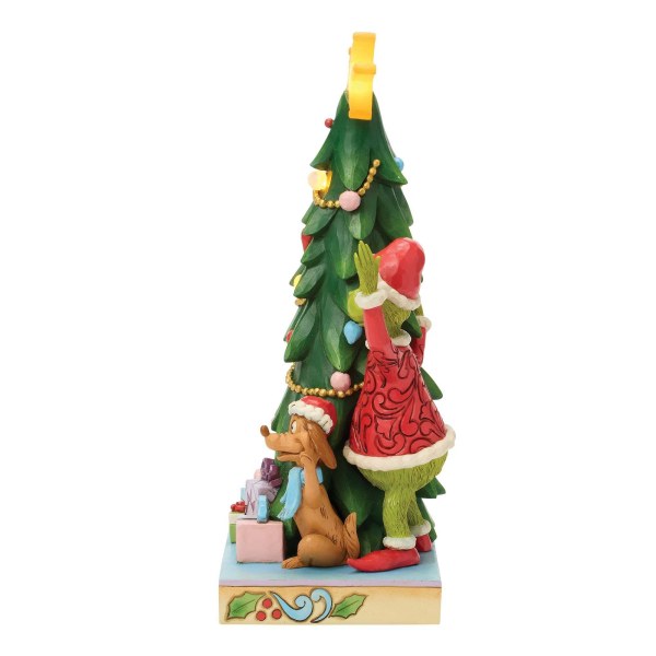 Grinch, Cindy e Max sbirciano dall'albero di Natale - JIM SHORE GRINCH