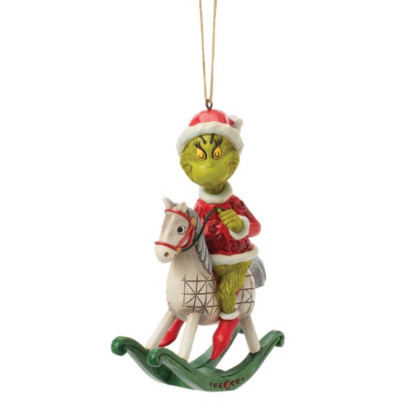 Ornamento da appendere a forma di cavallo a dondolo Grinch - JIM SHORE GRINCH
